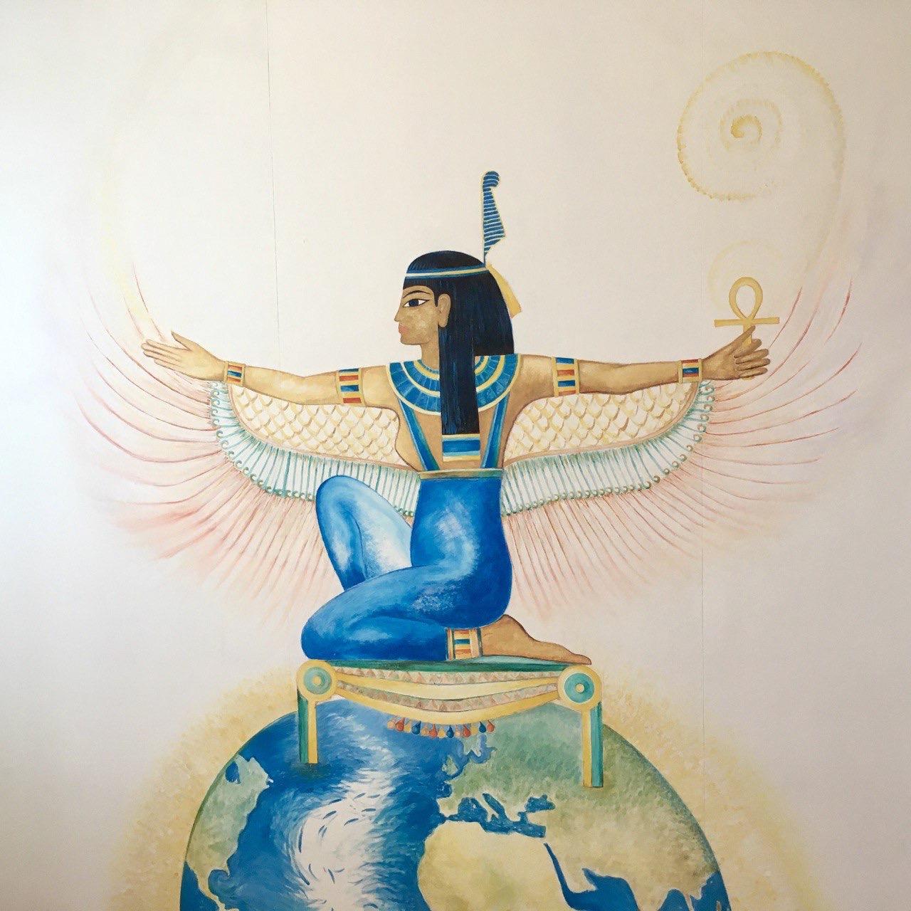 Isis - mur peint - 200x200 cm
